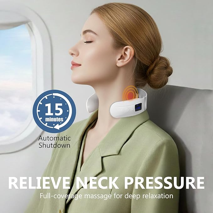 Neck Massager with Heat, Portable Cordless Neck Massager, Best Gifts - Image 2