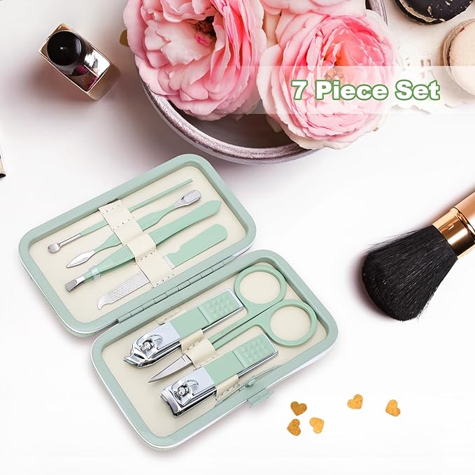 Manicure Set-Stainless Steel Nail Care Set-Professional 7 in 1 Ingrown Toenail - Image 4