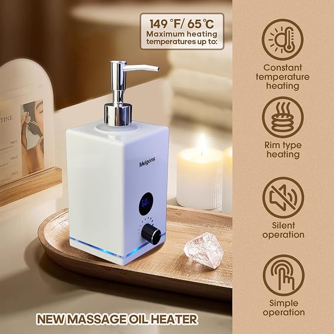 Oil Warmer for Massage, Massage Oil Warmer, Body Oils Heater for Spa, - Image 2