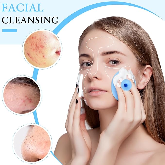 Nuogo 40 Pack Facial Cleansing Brush Face Scrubber Face Exfoliator Exfoliating - Image 6