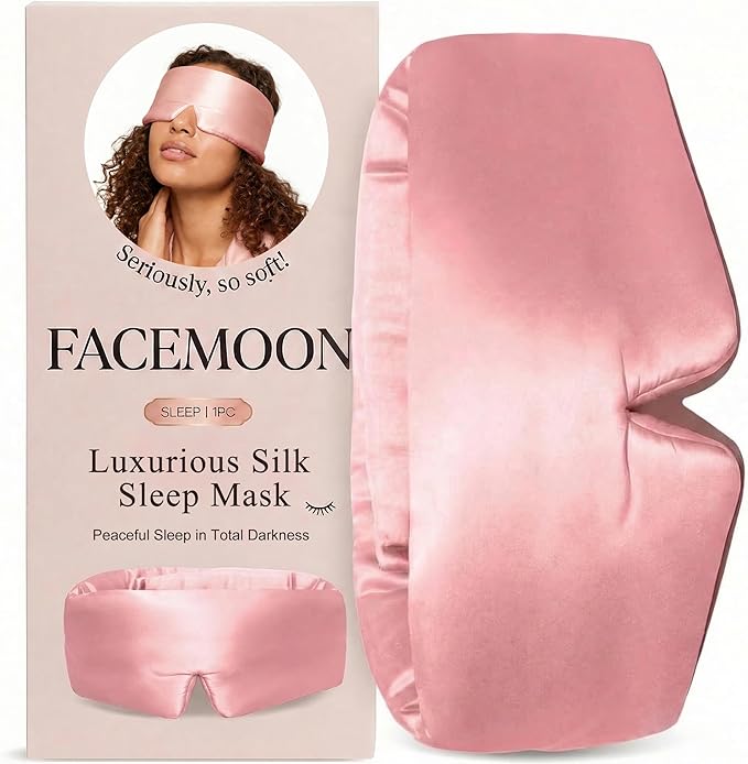 Silk Sleep Mask for Side Sleepers, Eye Mask for Sleeping Women Men, by FACEMOON