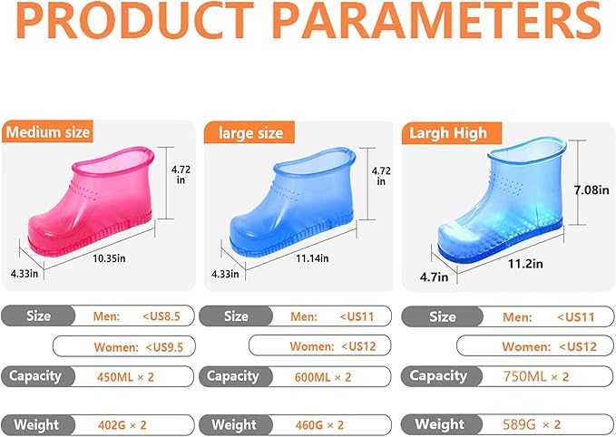 WMHYLYH Movable Foot Soaker, Portable Feet Soaking Tub Massage Foot Bath Shoes - Image 5