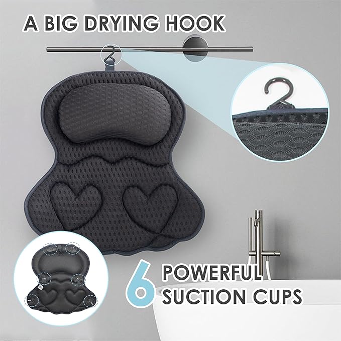 Bath Pillows for Tub Luxury, Bath Pillow for Head and Neck, Fit Bathtub Hot Tub - Image 5