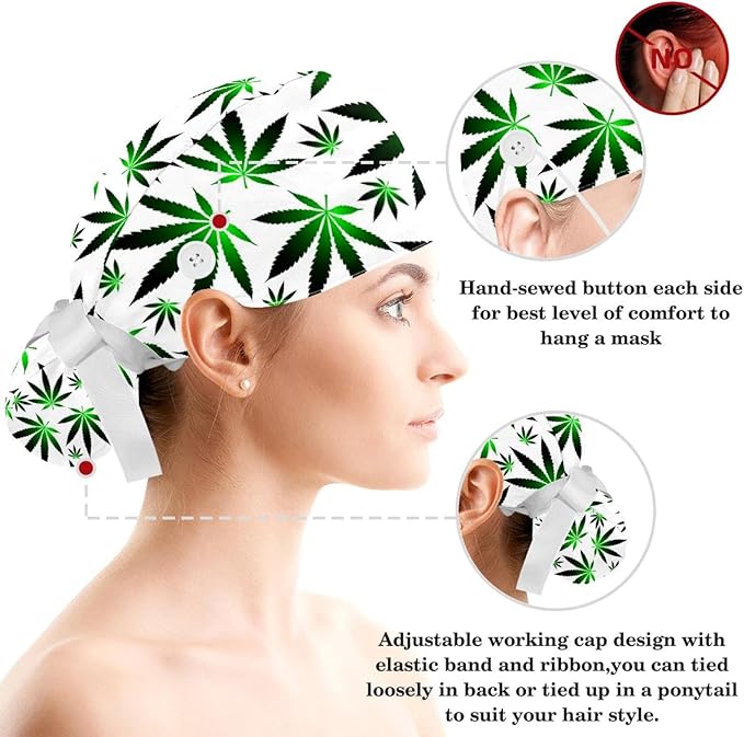 Women's Working Caps with Scrunchies Tarot Pattern Background Lace-Up Hat - Image 3
