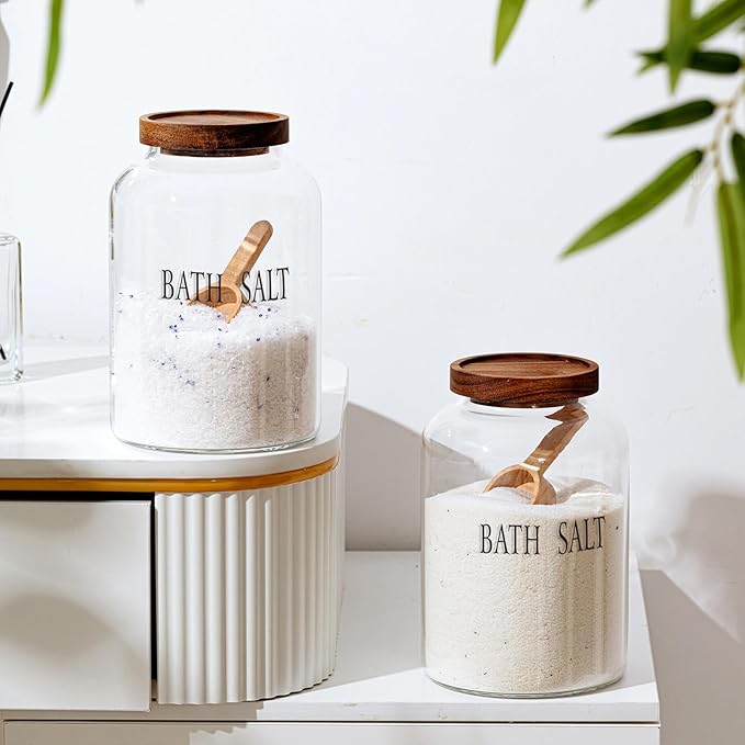 SiliFine 2 Sets 74 oz Large Bath Salt Container - Image 5