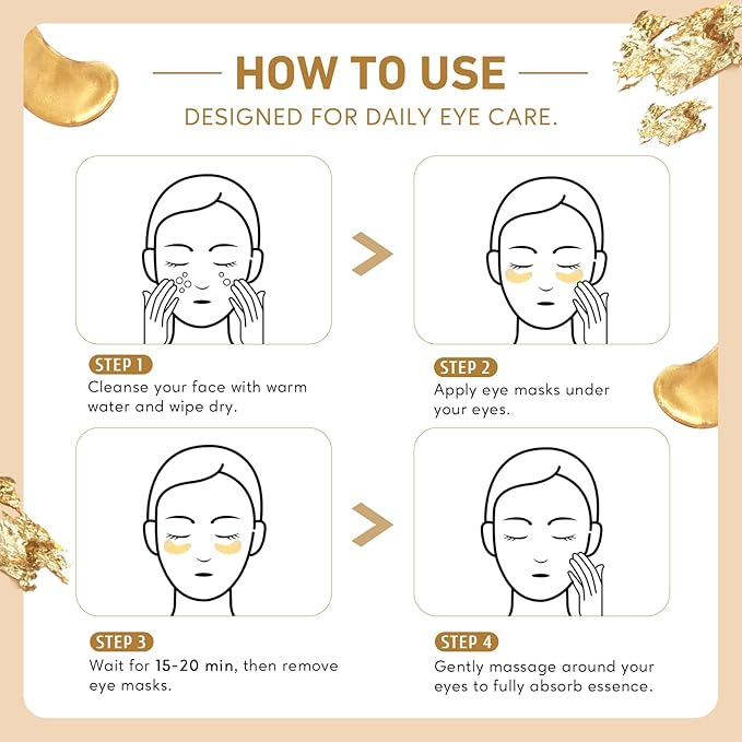 Yeokoe Under Eye Patches for Dark Circles, Puffy Eyes, 20 Pairs Face Masks - Image 5