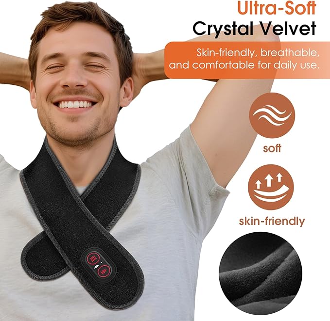 Cordless Neck Massager with Heat, Neck Heating Pad - Image 2