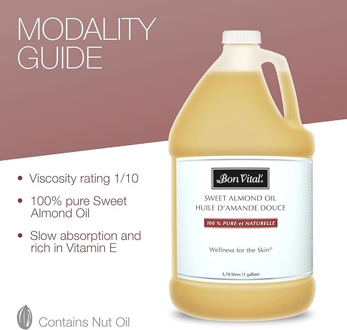 Bon Vital' Sweet Almond Oil Skin & Hair Moisturizer & Gentle Massage Oil - Image 5