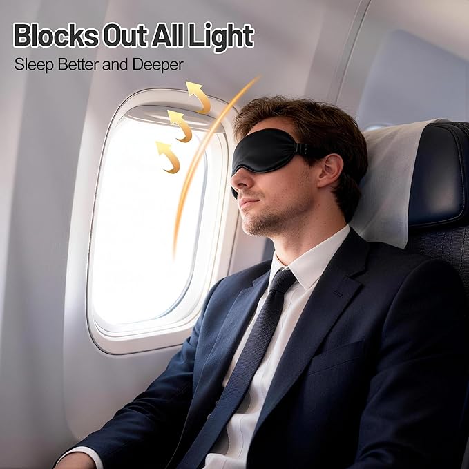 Silk Sleep Mask for Sleeping, Lightweight & Comfortable Blindfold for Women & - Image 7