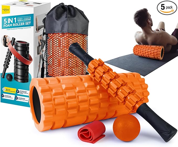 Krightlink 5 in 1 Foam Roller Set by Krightlink
