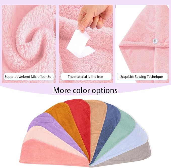 Microfiber Hair Drying Towel Wrap - Image 7