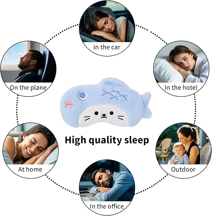 PERFECTSIGHT Sleep Eye Masks, Cute Sleep Eye Cover Lightweight Adjustable - Image 5