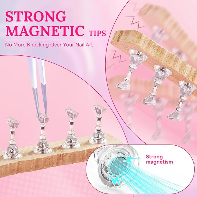 Nail Stand For Press On With Nail Art Brushes Nail Holder For Painting Practice - Image 2