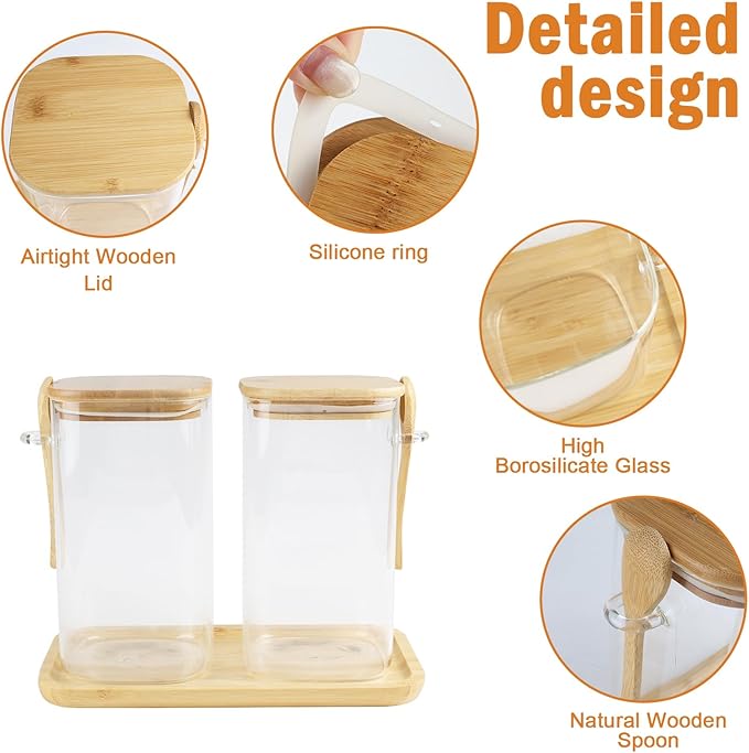 Glass Bath Salt Jars, 40oz Bath Salt Container - Image 2