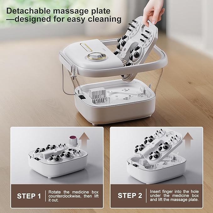 KASJ Collapsible Foot Spa with Electric Rotary and Hydro-Jet Massage, Foot Bath - Image 6