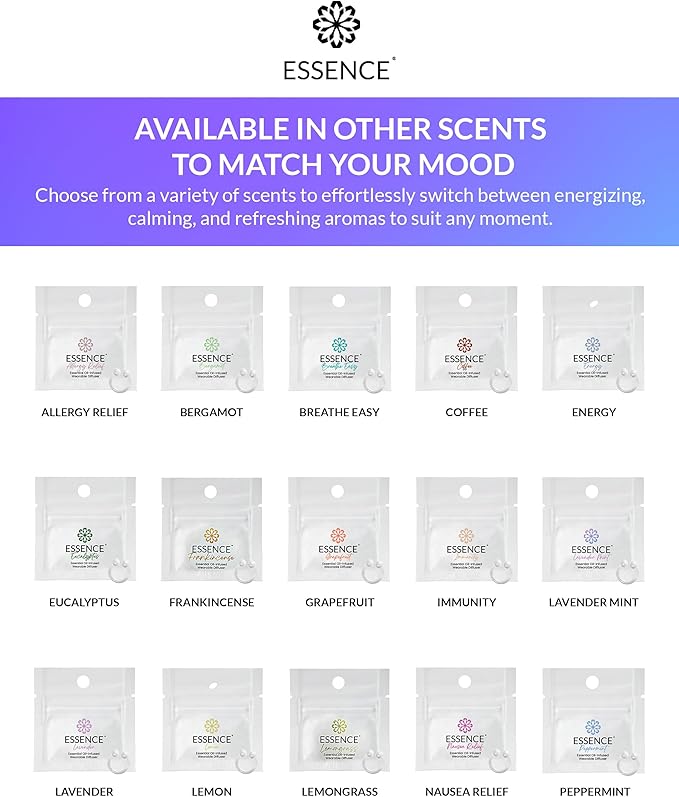 Essence Wearable Aromatherapy Nasal Diffuser – Lavender Mint Essential Oil Nose - Image 8