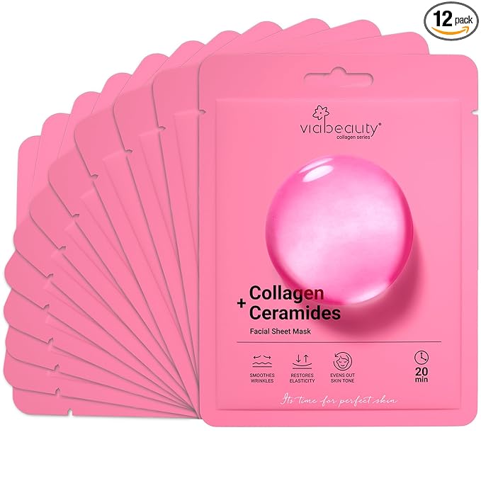 VIABEAUTY 12 Pack of Collagen Face Mask by Unknown