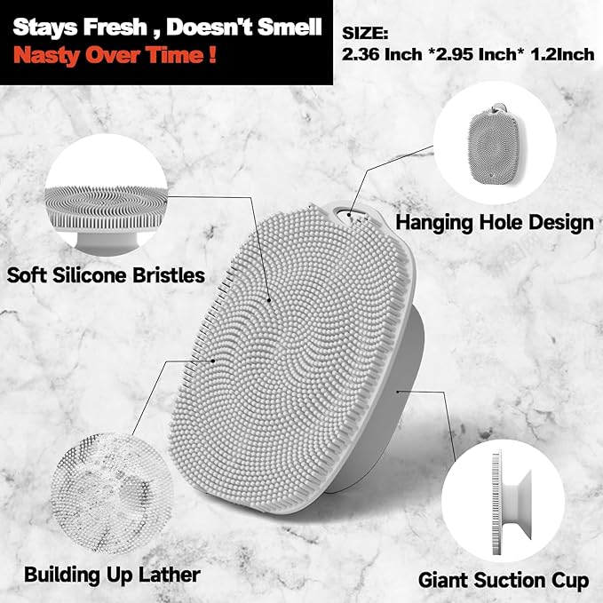 2 PCS Face Scrubber, Soft Silicone Face Exfoliator - Image 7