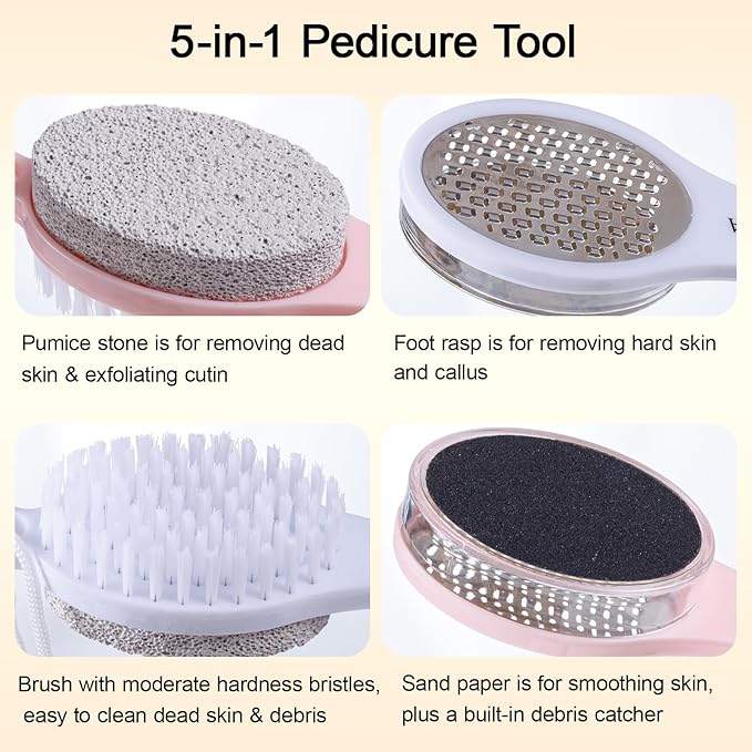 Foot Scrubber Brush with Pumice Stone - Image 2
