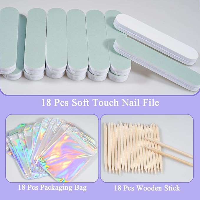 Disposable Manicure Kit Professional, 18 Set Press On Nail Tool Kit - Image 3