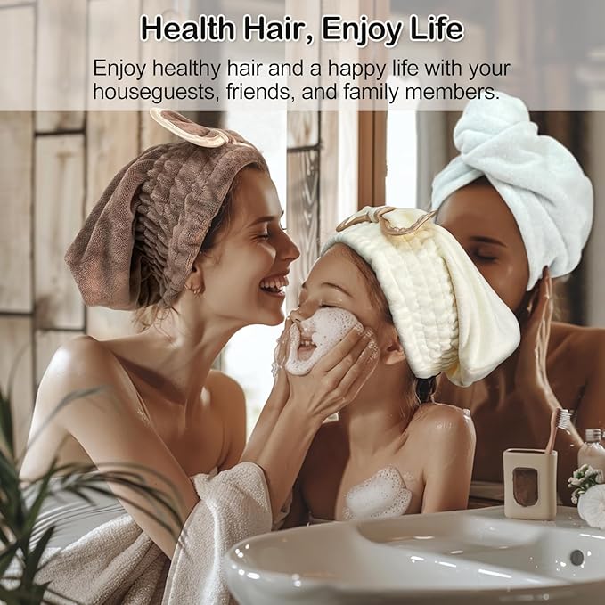 Jseng Microfiber Hair Towel Wrap - Image 4
