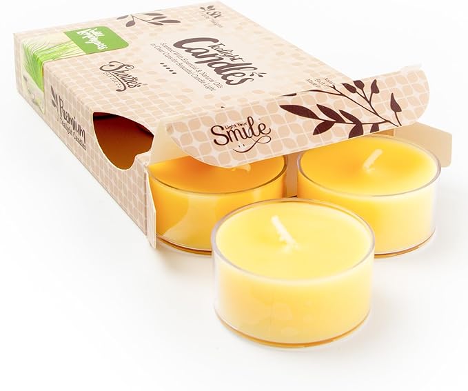Shortie's Candle Company Wild Lemongrass Premium Tealight Candles by ShortiesCandleCompany