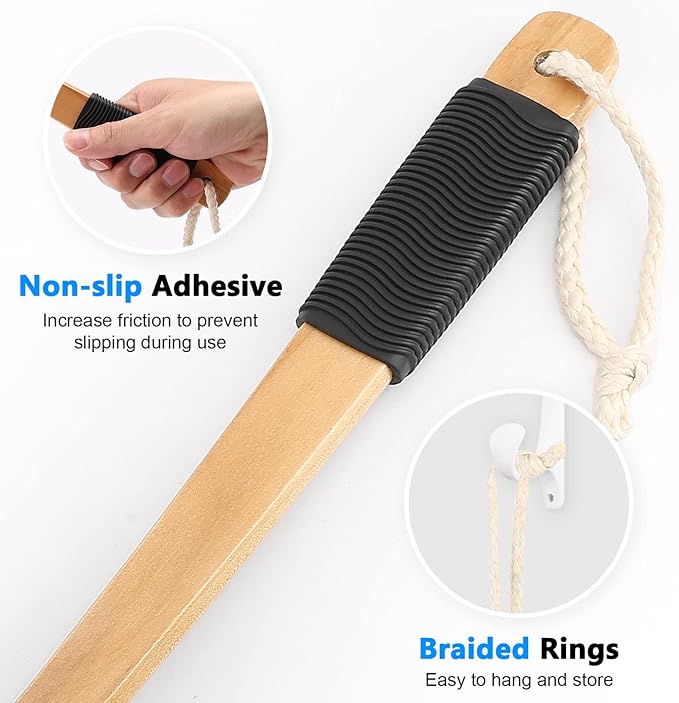 FORENEE Long Loofah with Handle, Back Scrubber - Image 4