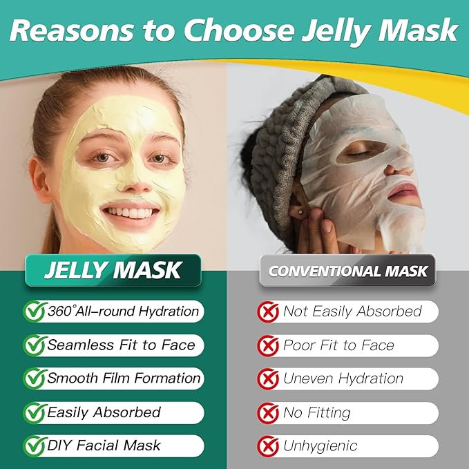 Pjordo Powder Jelly Mask for Facials Professional, Peel Off Facial Mask for - Image 5