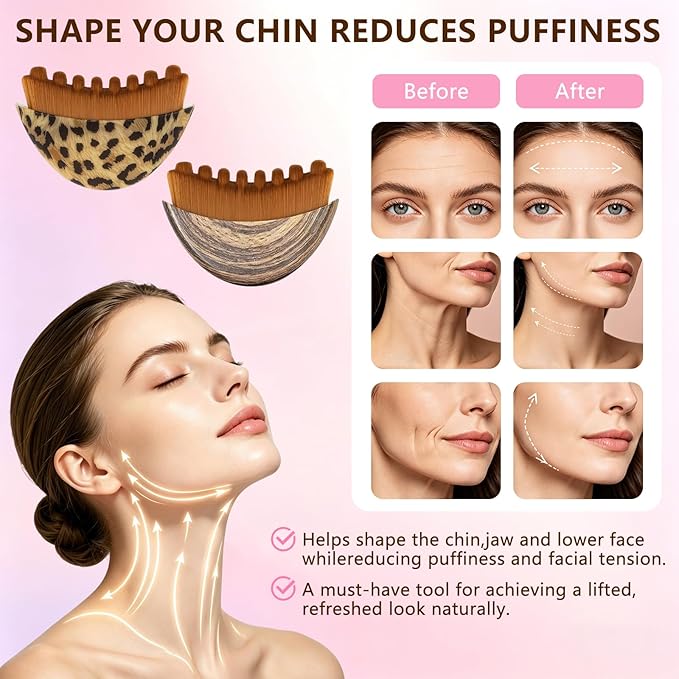 2PCS Lymphatic Drainage Gua Sha Face Brush - Image 2