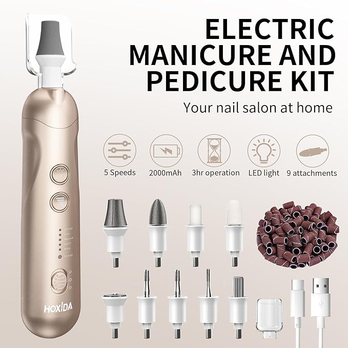 Manicure Pedicure Kit, Professional Nail Grinder - Image 2