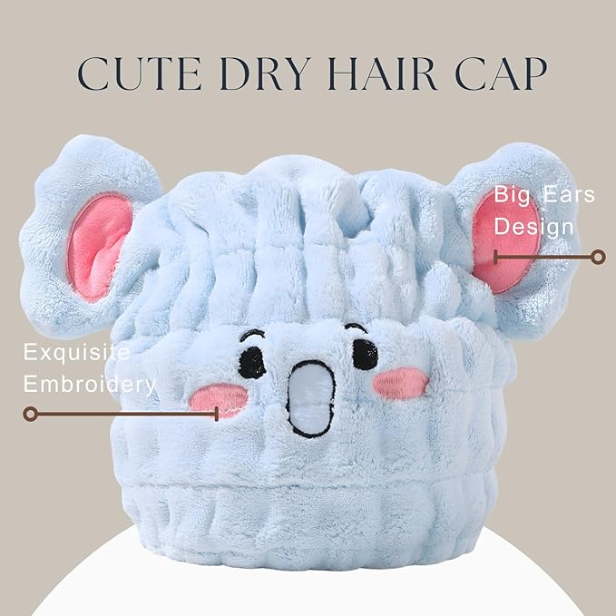 Microfiber Hair Towel Wrap for Kids, Absorbent Quick Girls Boys Hair Drying - Image 5
