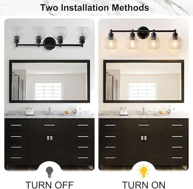 Bathroom Light Fixtures, 4-Light Modern Bathroom Vanity Light, Adjustable - Image 4