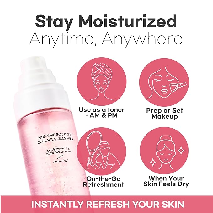 Intensive Soothing Collagen Jelly Mist, Deep Hydrating Pink facial mist - Image 6