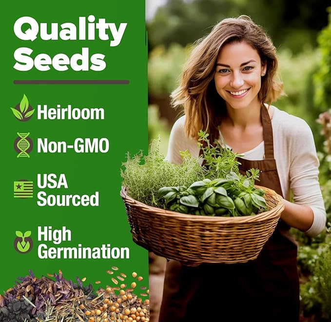 HOME GROWN 30 Herb Seeds for Planting 10, 900+ Non-GMO Heirloom Seeds | Extra - Image 2