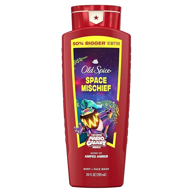 Old Spice Body & Face Wash for Men, x The Super Mario Galaxy Movie, 3X Defense by OldSpice