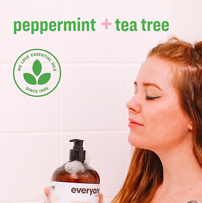 Everyone 3-in-1 Soap, Body Wash, Bubble Bath, 32 Ounce, Peppermint Tea Tree - Image 5