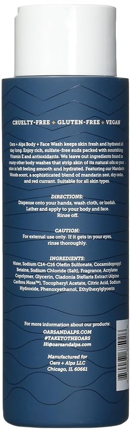 Oars + Alps Body Wash for Men, Mens Body Wash & Face Cleanser - Image 2
