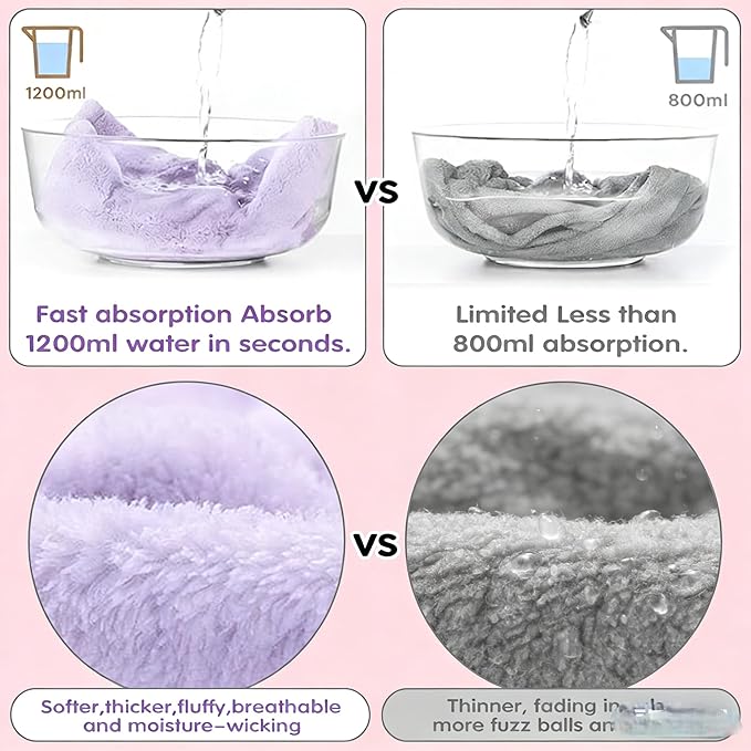 3 Pack Microfiber Hair Towel Wrap - Image 3