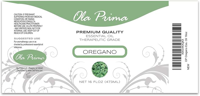 Ola Prima 16 oz Oregano Essential Oil Big Bottle - Image 3