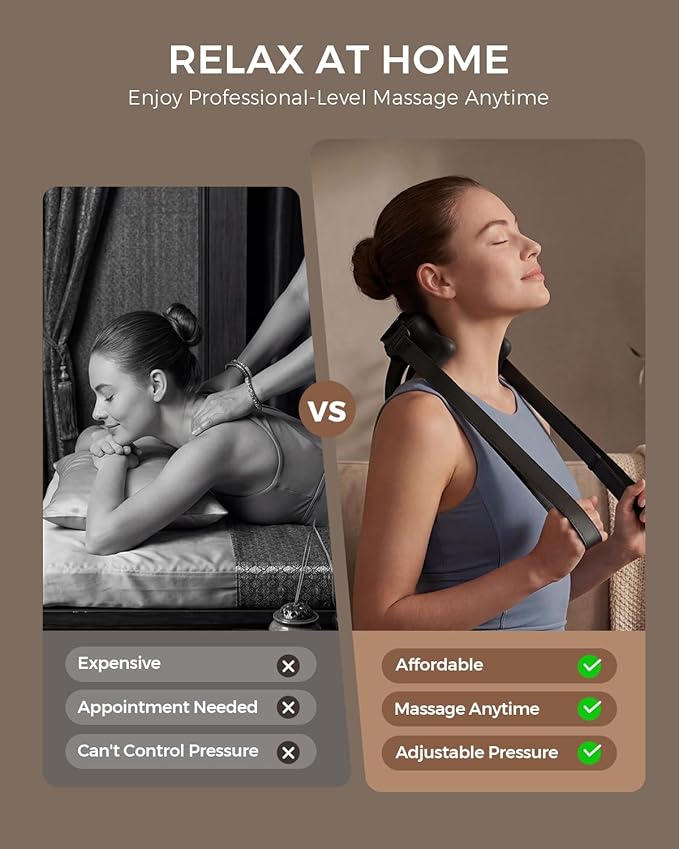 Neck Massager for Pain Relief Deep Tissue, Handheld Neck and Shoulder Massager - Image 8
