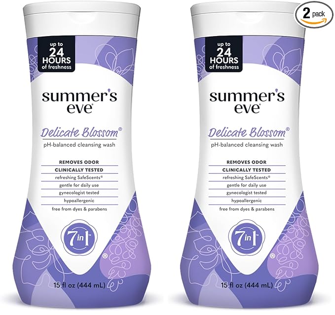 Summer's Eve Feminine Wash, Delicate Blossom, Daily pH-Balanced Body Wash by SummersEve