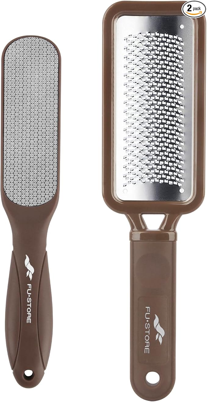 Fu Store 2 Pack Foot Files Callus Remover Stainless Steel Foot Rasp and Dual by FuStore