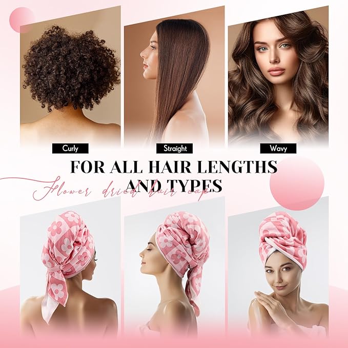 40 x 24 Inches Large Microfiber Hair Towels Quick Dry Hair Towel Wrap - Image 4