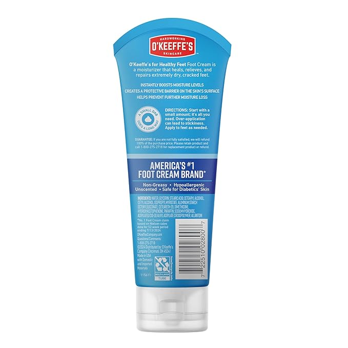 O'Keeffe's for Healthy Feet Foot Cream - 3 oz Travel Size Tube - Guaranteed - Image 8