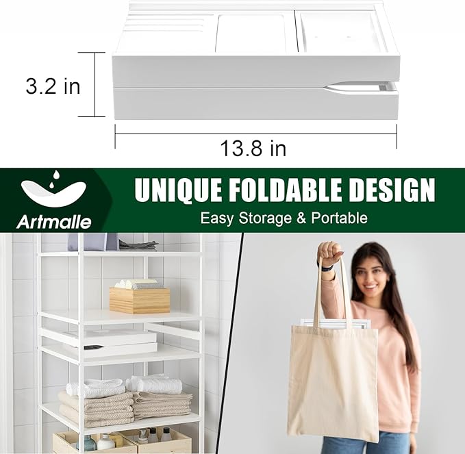 Artmalle Foldable Bathtub Caddy Tray - Image 4