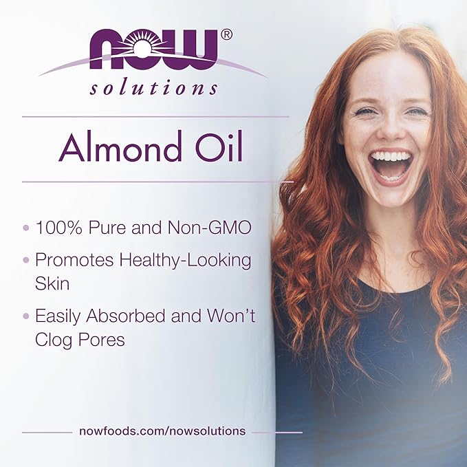 NOW Foods Solutions, Sweet Almond Oil, 100% Pure Moisturizing Oil, Promotes - Image 4