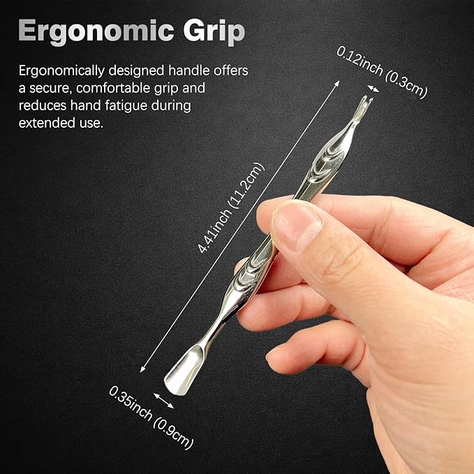 Stainless Steel 2-in-1 Cuticle Pusher - Image 6