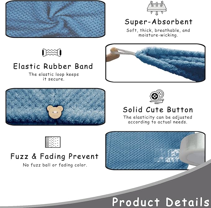 3 Pack Microfiber Hair Towel Wrap - Image 3