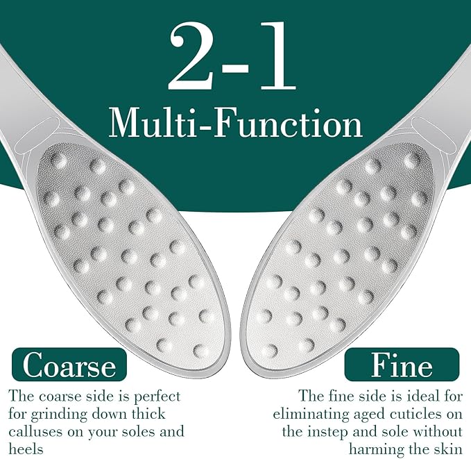 JIEYAO Stainless Steel Foot File, Metal Foot Scraper, Professional Foot File - Image 2