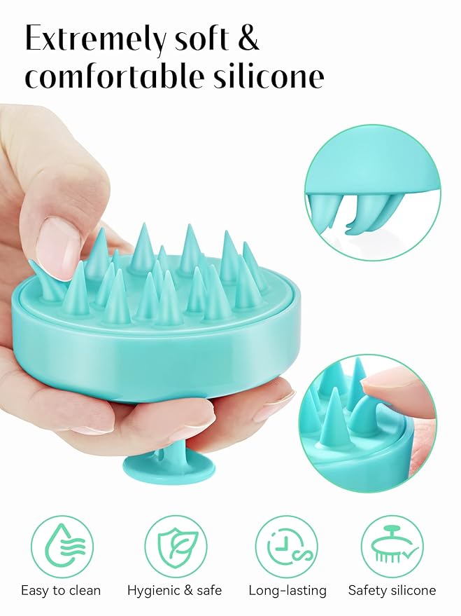 HEETA Scalp Massager Hair Growth, Soft Silicone Scalp Scrubber Shampoo Brush - Image 3